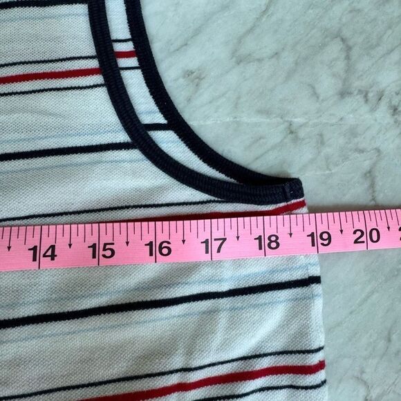 Tommy Hilfiger 100% cotton striped tank top size L - Picture 5 of 6